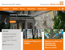Tablet Screenshot of herrnhuter-diakonie.de